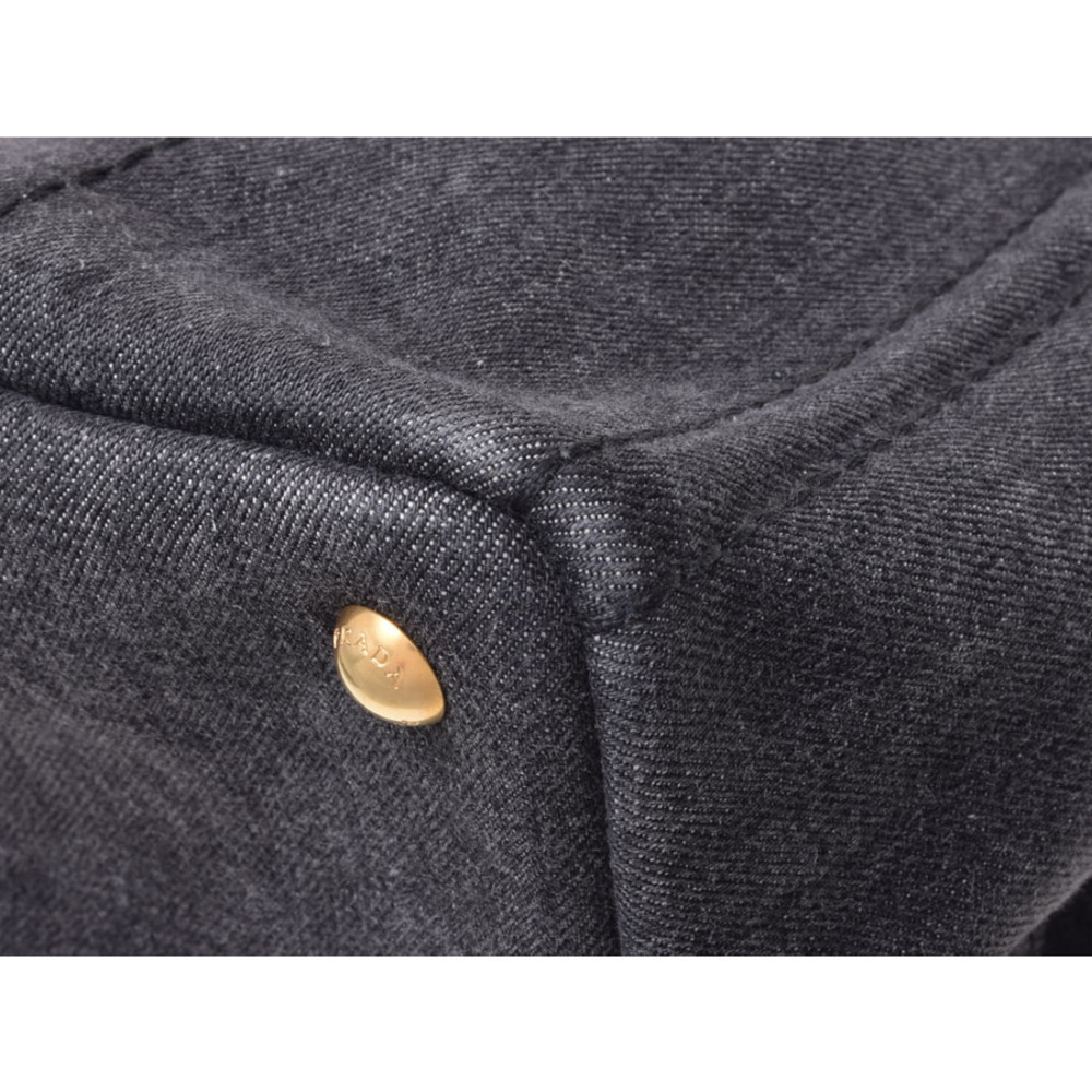 Prada Tote Black Bag Canapa Denim - Picture 7 of 11